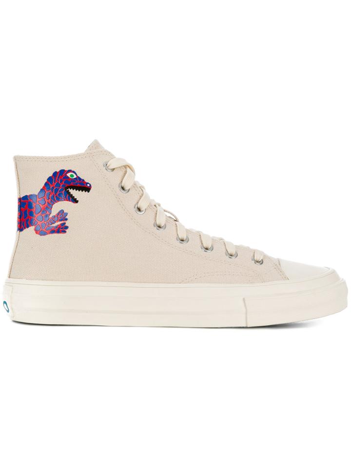 Ps By Paul Smith Dinosaur Print Sneakers - Nude & Neutrals