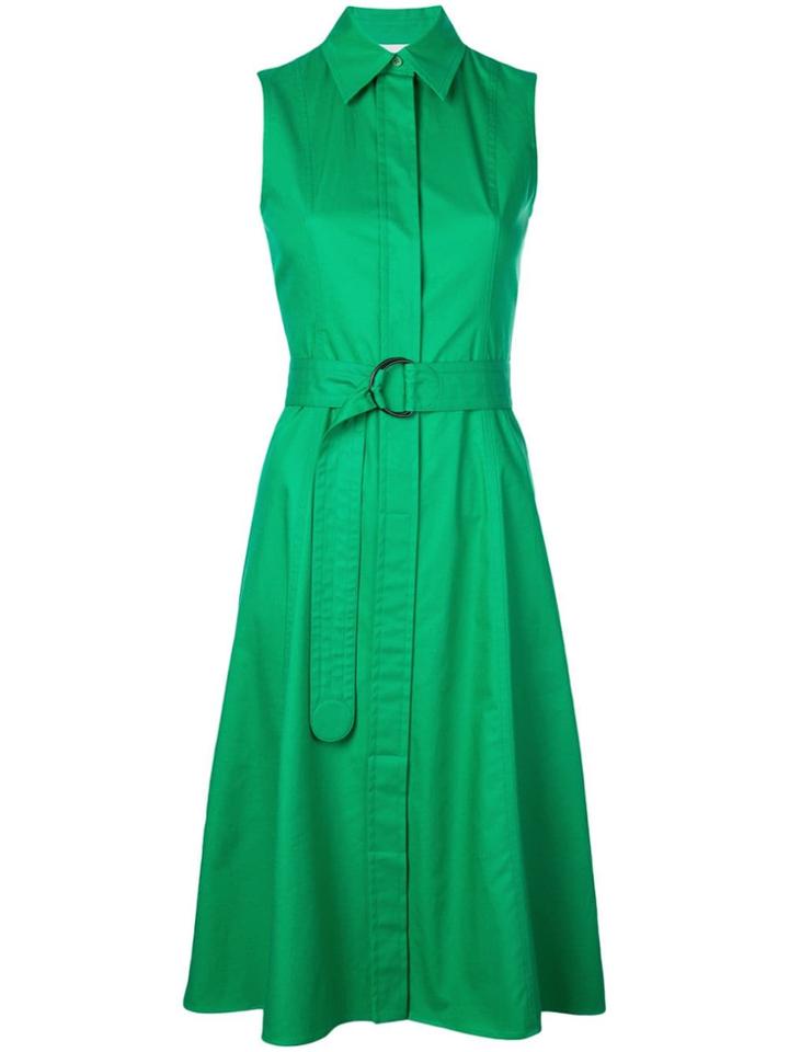 Akris Punto Belted Shirt Dress - Green