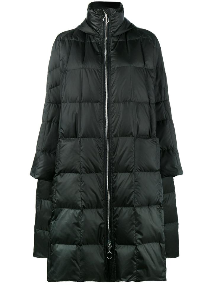 Ienki Ienki Pyramide Goose Down Hooded Puffer Coat - Black