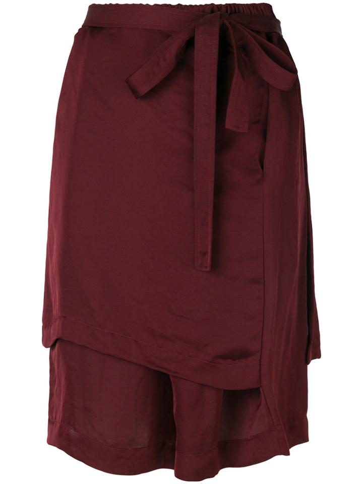 Comme Des Garçons Vintage Layered Mid-length Skirt - Brown