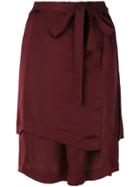 Comme Des Garçons Vintage Layered Mid-length Skirt - Brown