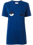 Chiara Ferragni - 'flirting' T-shirt - Women - Cotton - Xs, Blue, Cotton