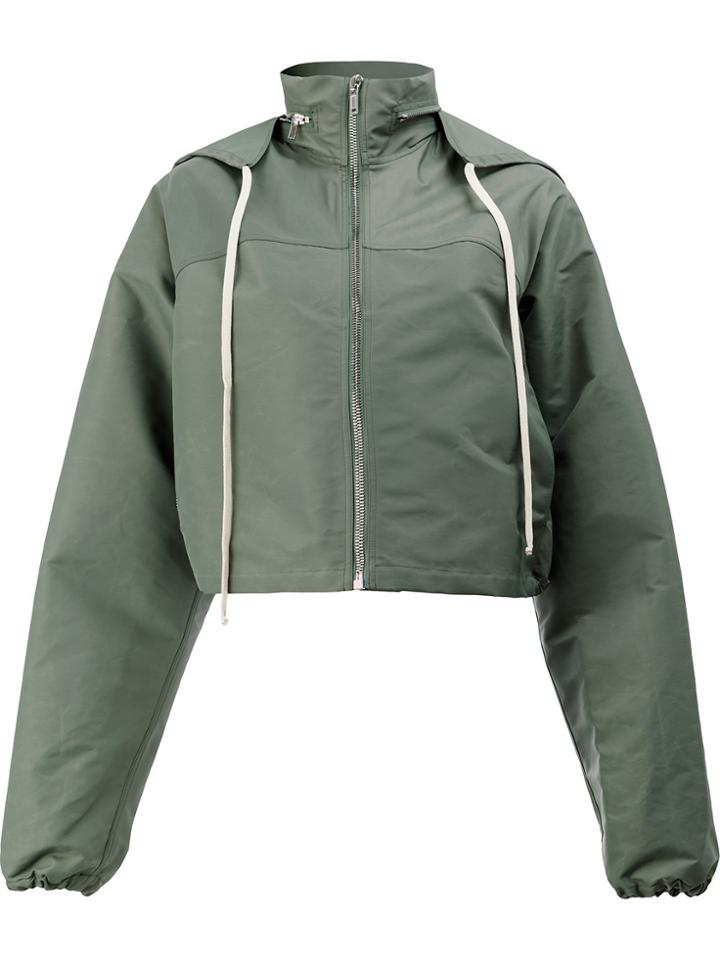 Rick Owens Hooded Windbreaker Jacket - Green
