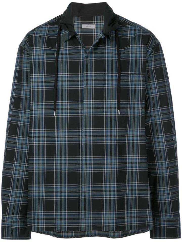 Lanvin Drawstring Collar Boxy Shirt - Blue