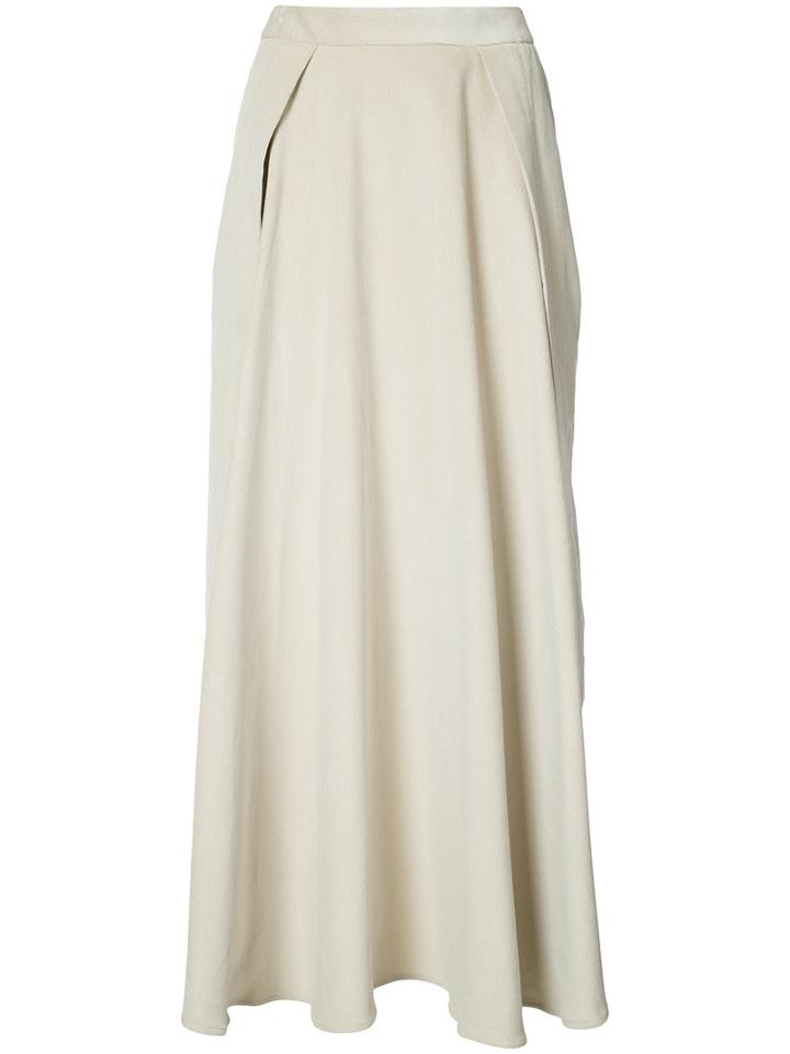 Palmer / Harding - Pleated Skirt - Women - Cotton - 8, Women's, Nude/neutrals, Cotton