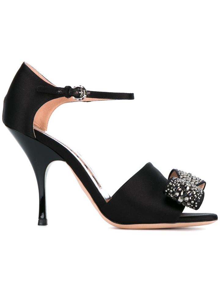 Rochas Embellished Bow Sandals