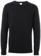 Aspesi Crew Neck Sweater, Men's, Size: 54, Black, Cotton
