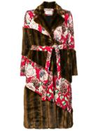 Giuseppe Di Morabito Faux Fur Floral Coat - Brown