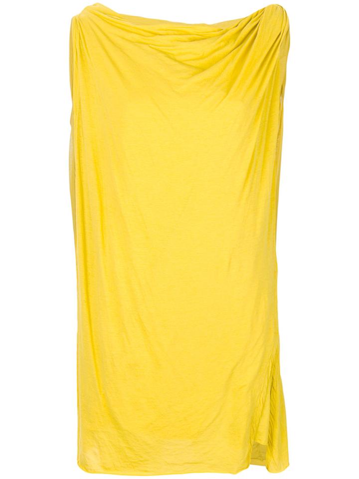 Rick Owens Drkshdw Draped Tank Top - Yellow & Orange