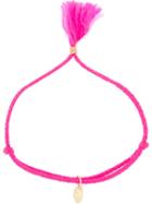 Luis Morais Hanging Hamsa Tassel Bracelet, Adult Unisex, Pink/purple, 14kt Gold
