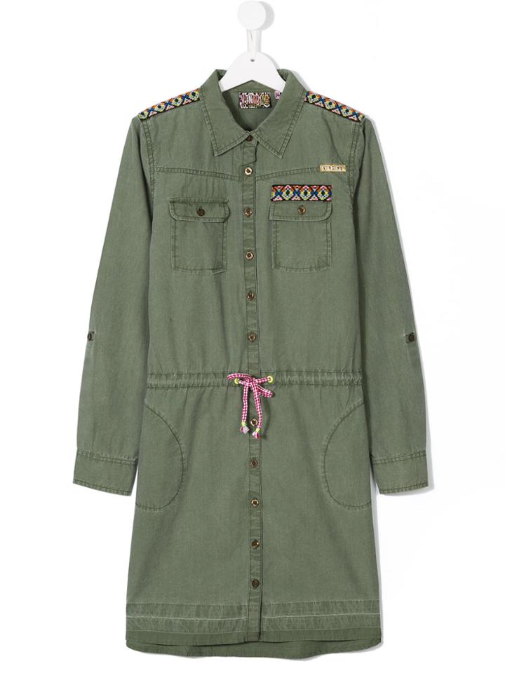 Vingino Teen Embellished Shirt Dress - Green