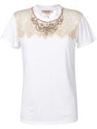 Twin-set Lace-panelled T-shirt - White