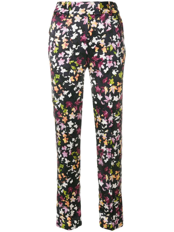 Equipment Slit Cuff Foliage Print Trousers - Black