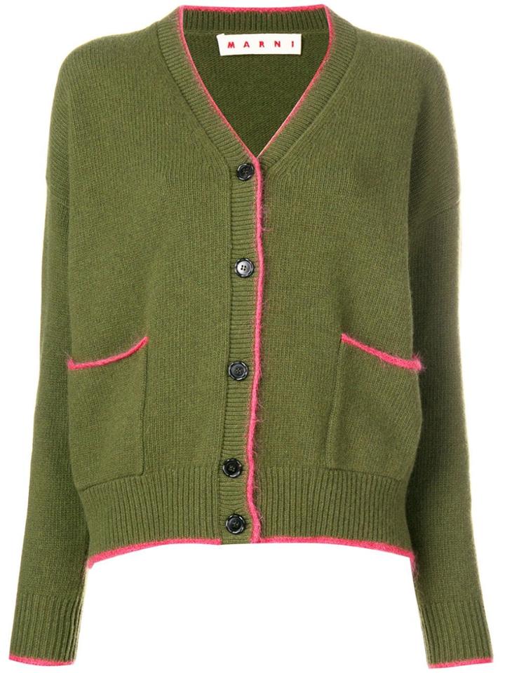 Marni Two Tone Cardigan - Green