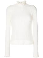 Philosophy Di Lorenzo Serafini - Knitted Lace Effect Jumper - Women - Polyamide/other Fibers - 42, Nude/neutrals, Polyamide/other Fibers