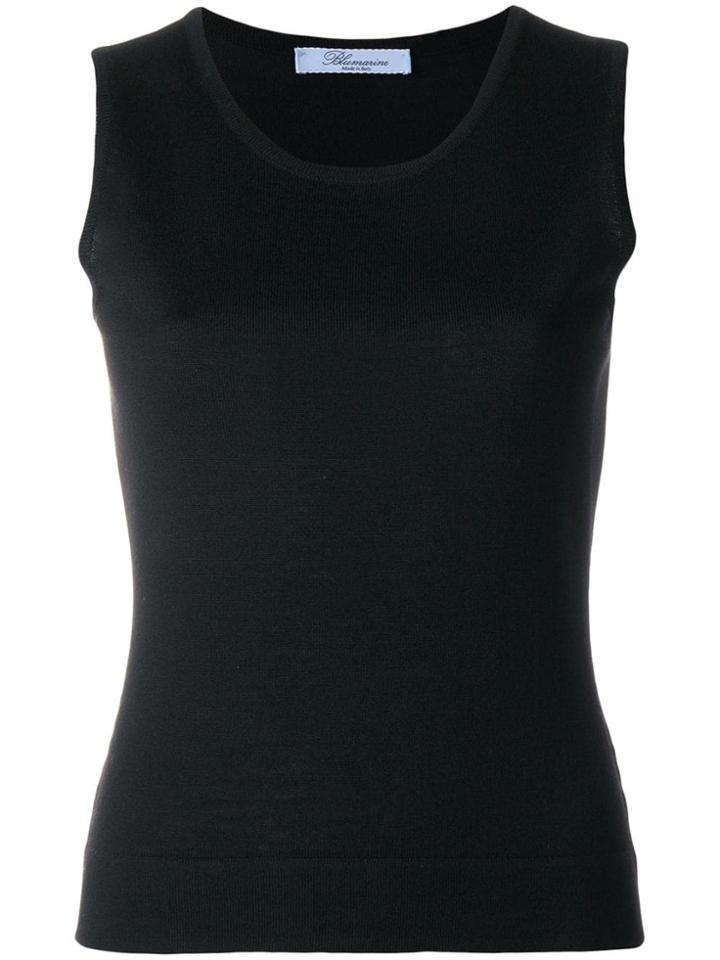 Blumarine Sleeveless Tank Top - Black