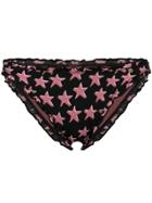 Love Stories Star Print Bikini Bottom - Black