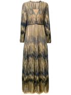 M Missoni Embroidered Maxi Dress - Metallic
