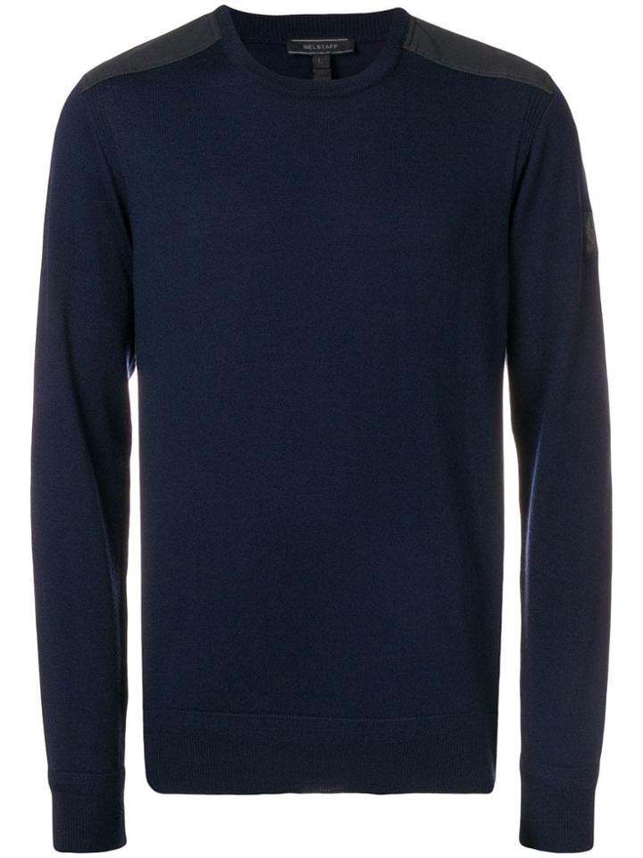 Belstaff Lightweight Crew Neck Sweater - Blue