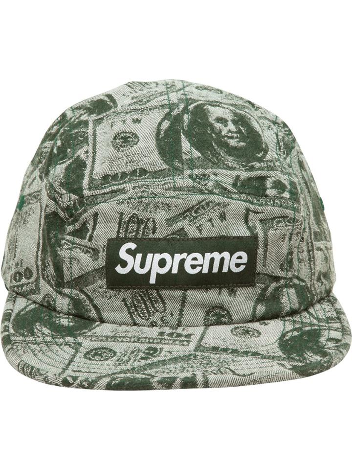 Supreme 100 Dollar Bill Camp Cap - Green