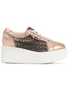 Karl Lagerfeld Kreeper Kameo Kut-out Sneakers - Metallic