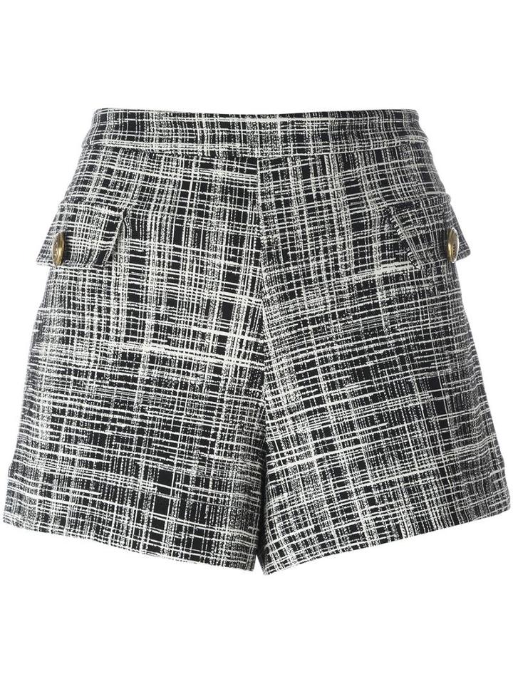 Boutique Moschino Tweed Shorts, Women's, Size: 38, Black, Nylon/other Fibres