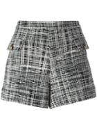 Boutique Moschino Tweed Shorts, Women's, Size: 38, Black, Nylon/other Fibres
