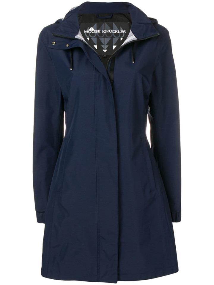Moose Knuckles Concealed Zip Coat - Blue