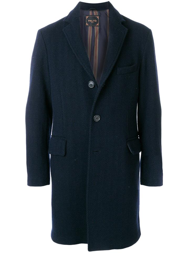 Paltò Single-breasted Coat - Blue