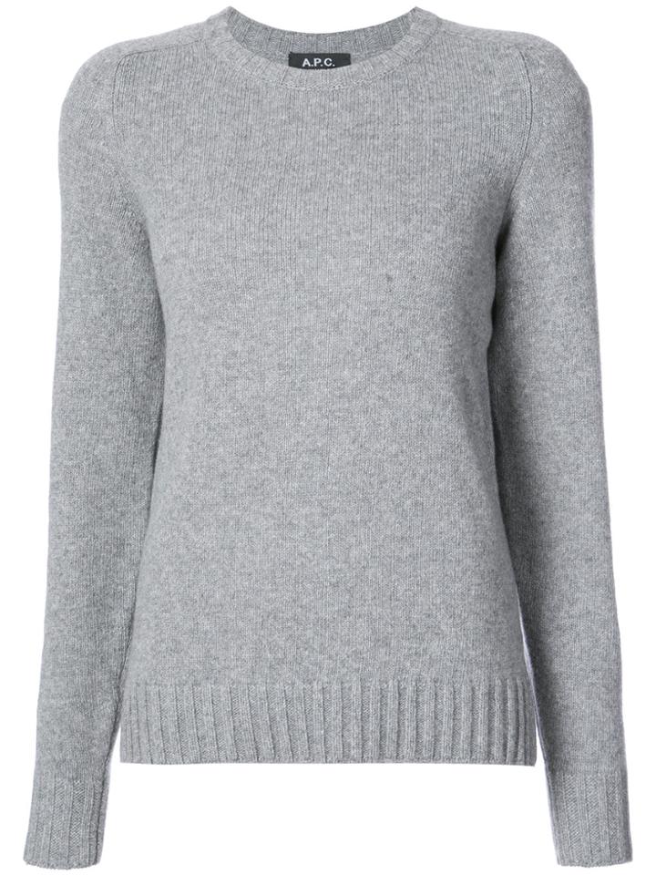 A.p.c. Classic Fitted Sweater - Grey
