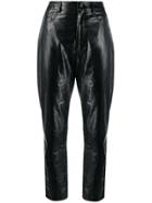 Drome Straight Leather Trousers - Black