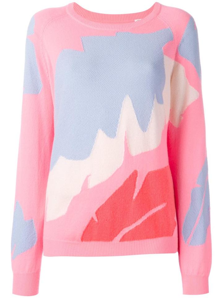 Chinti & Parker Cashmere Intarsia Jumper - Pink & Purple