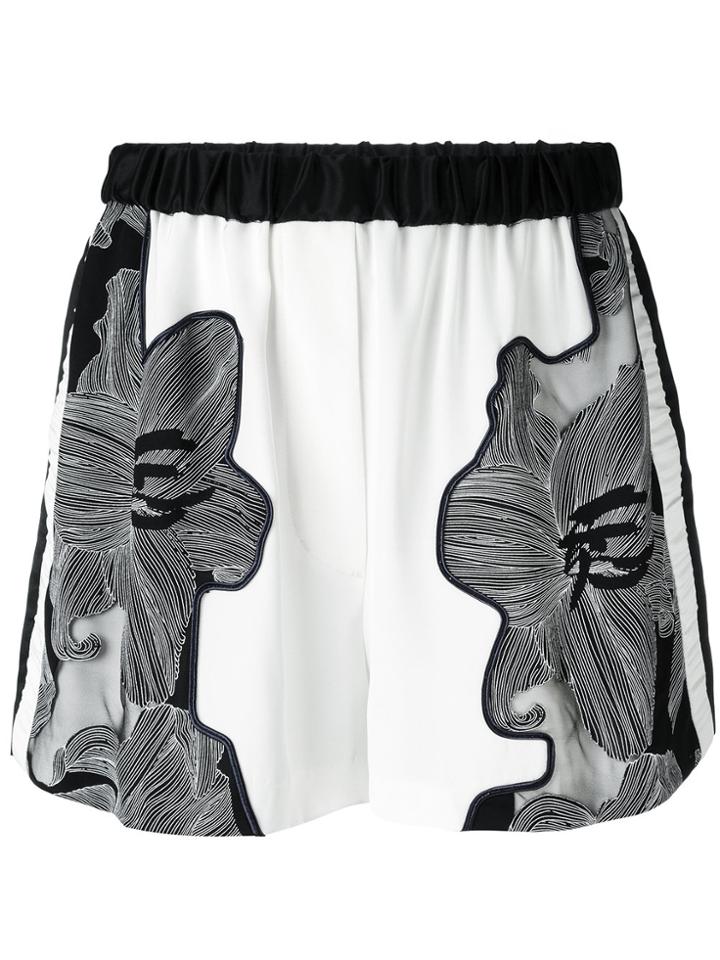 3.1 Phillip Lim Floral-print Shorts - Black