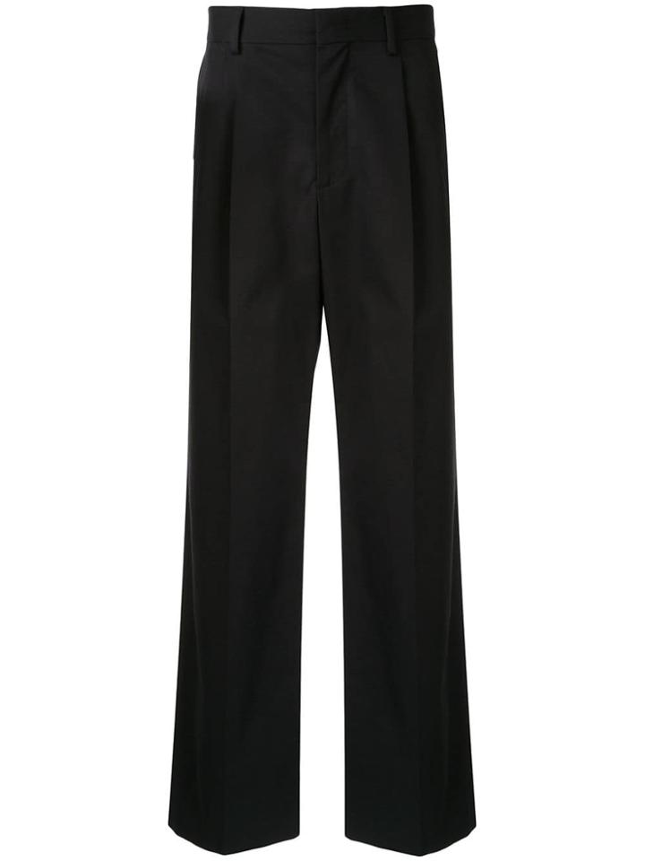 Msgm Concealed Front Fastening Trousers - Black