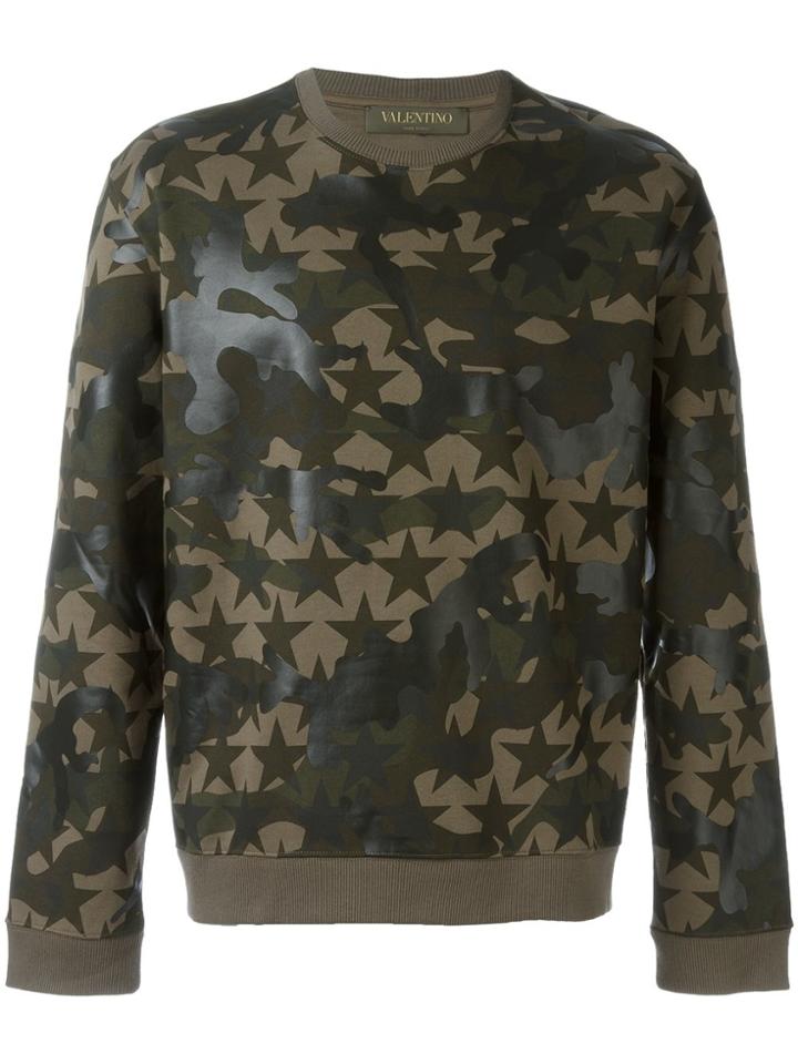 Valentino 'camustars' Sweatshirt - Green