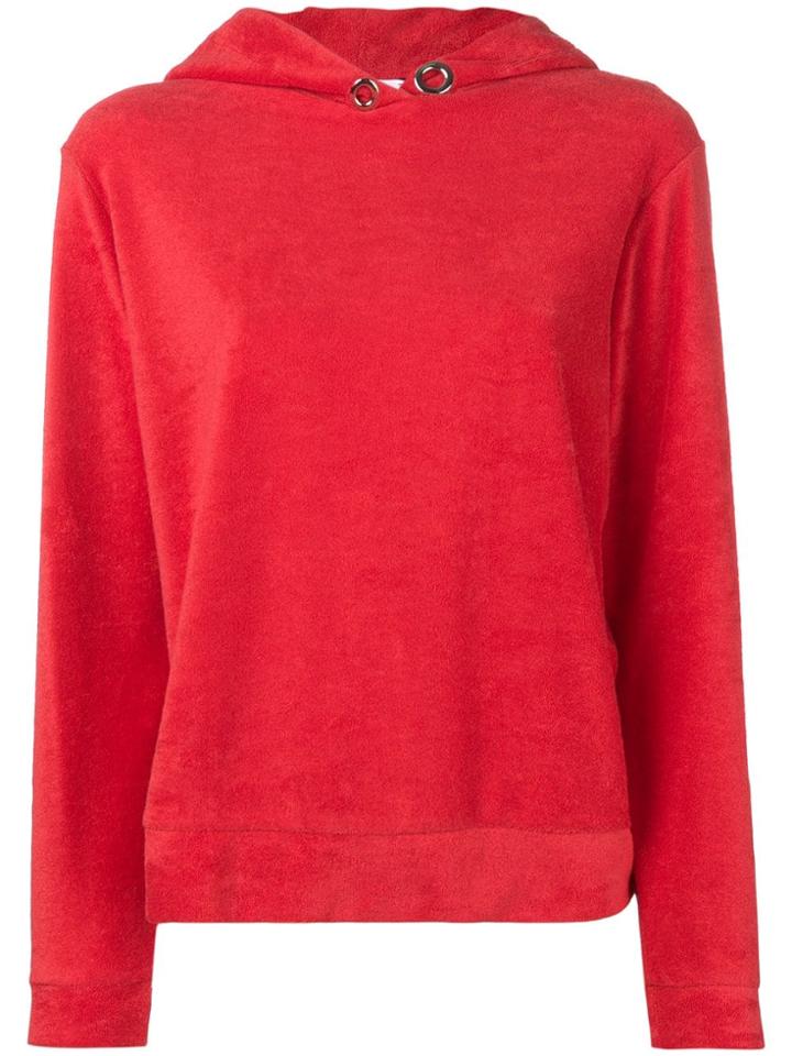 Roseanna Velour Hoodie - Red