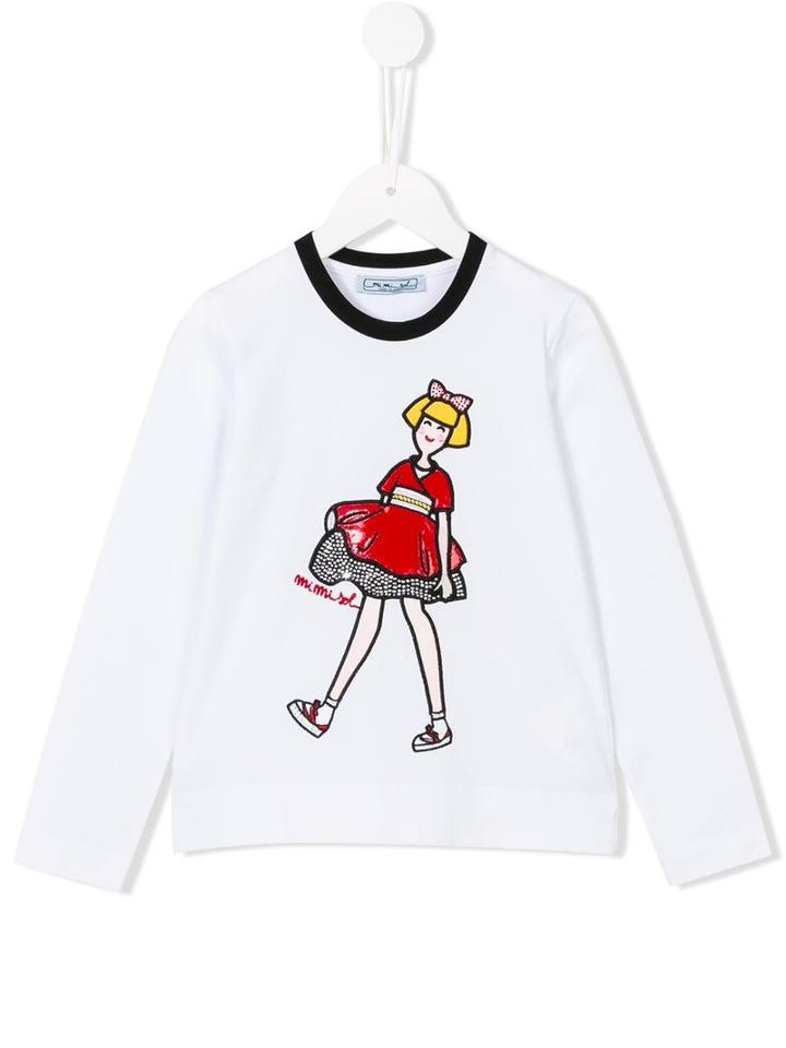 Mi Mi Sol Little Girl Embroidered Top, Size: 8 Yrs, White