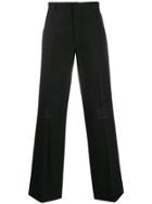 Raf Simons Embroidered Straight-leg Trousers - Black