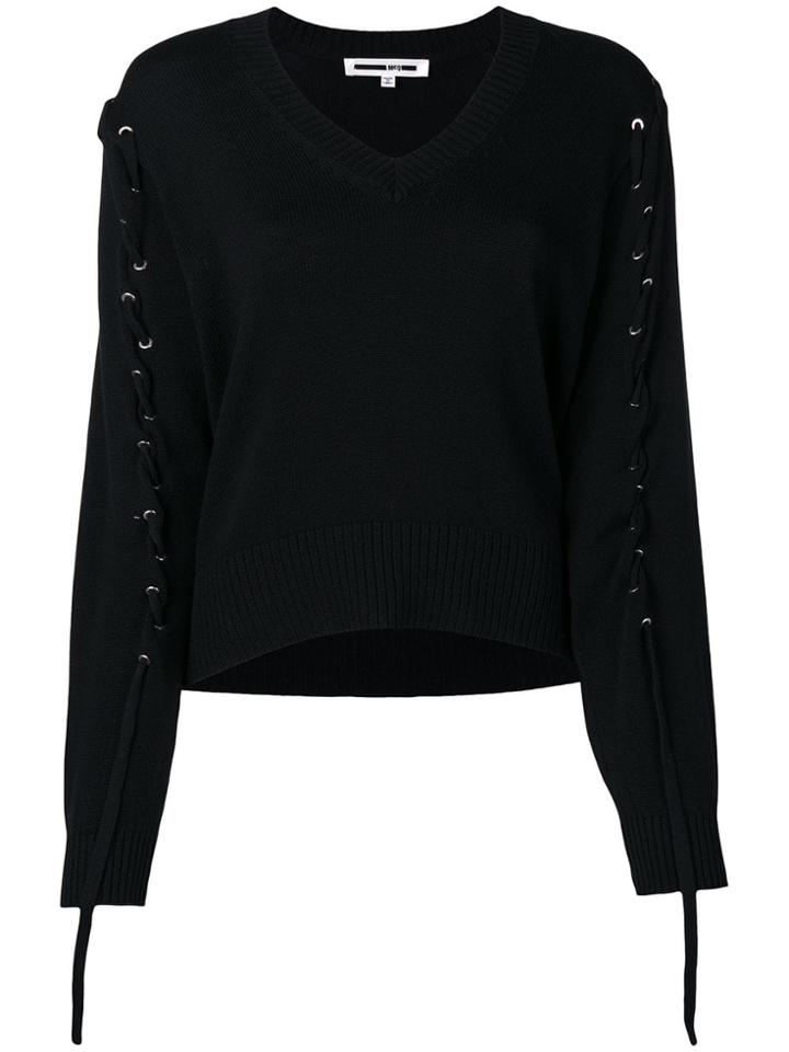 Mcq Alexander Mcqueen Batwing Eyelet Jumper - Black