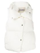 Herno Quilted Oversized Collar Gilet - White