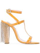 Leandra Medine Embellished Heel Sandals - Yellow & Orange