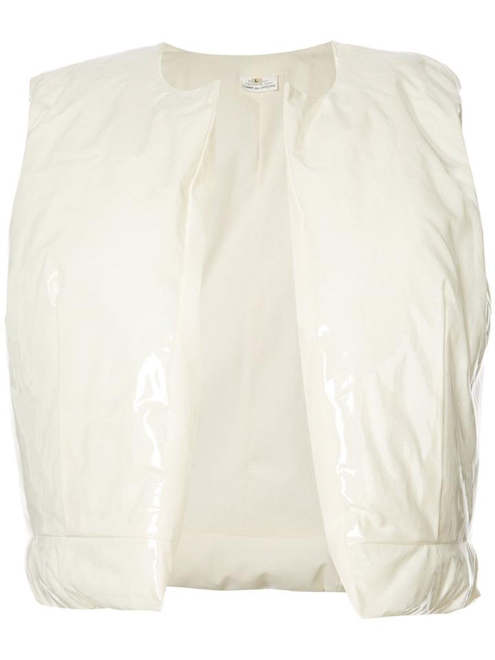 Comme Des Garçons Puffed Open Waistcoat, Women's, Size: Large, White, Cotton/pvc