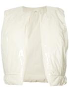 Comme Des Garçons Puffed Open Waistcoat, Women's, Size: Large, White, Cotton/pvc