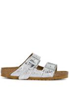 Rick Owens Metallic Buckle Slides - Silver