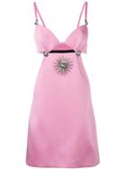 Fausto Puglisi Cut Out Detail Dress, Women's, Size: 44, Pink/purple, Acetate/viscose/silk