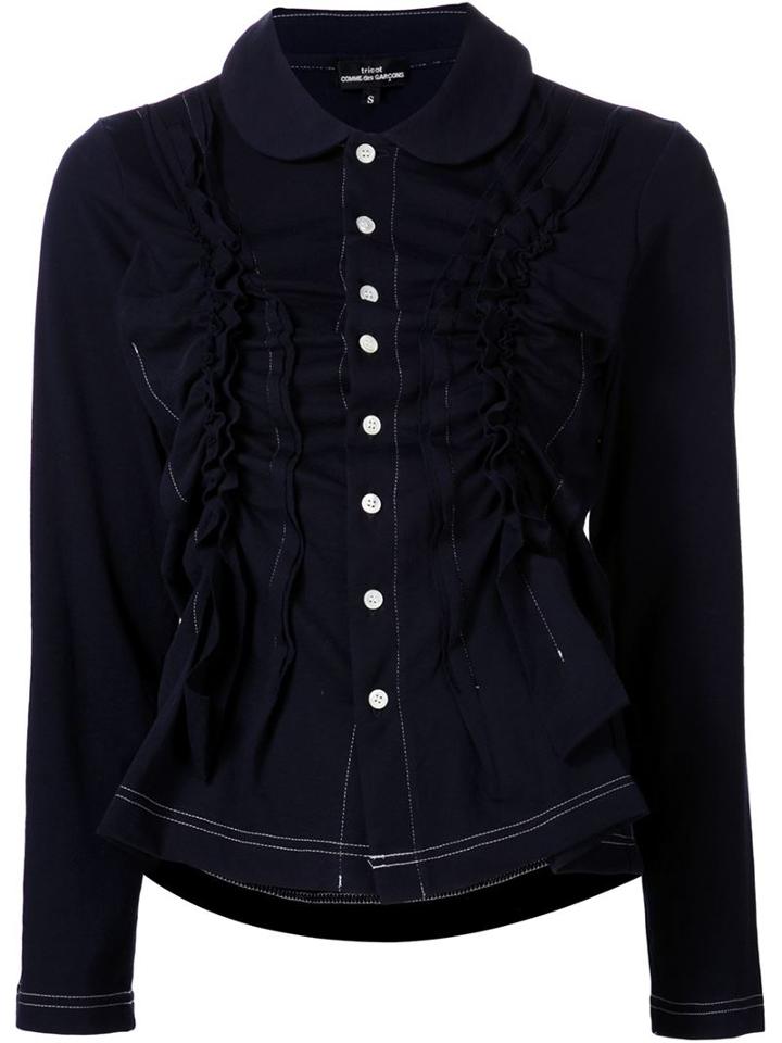 Comme Des Garçons Gathered Button Blouse
