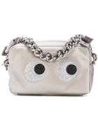 Anya Hindmarch Eyes Motif Zipped Clutch - Metallic