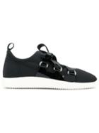 Giuseppe Zanotti Slip-on Ribbon Tie Sneakers - Black