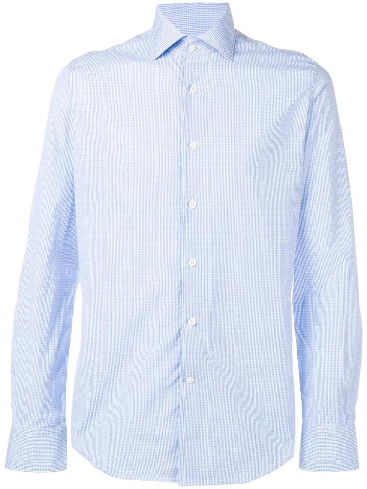 Glanshirt Micro Checked Shirt - Blue
