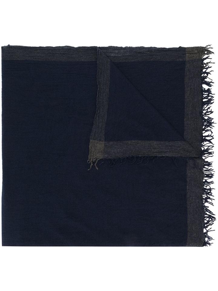 Forme D'expression Woven Plaid Scarf - Blue